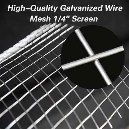 Hardware Cloth 16'' x 20' 1/4 in Galvanized Wire Mesh Roll (23 GA) Chicken Wire Fence Roll for Chicken Pen/coop Fences, Screen mesh, Rabbit/Snake Fences, Poultry enclosures, Handicraft Making, etc.