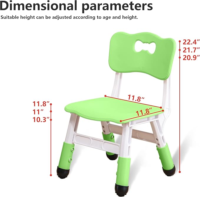 Kids' Desk Chairs Adjustable Height is Suitable for Children's Chairs Used in Families, Schools and Day-Care Between 2-10 Years Old The Max Bearing Capacity is 220LB(7PCS-Beige)