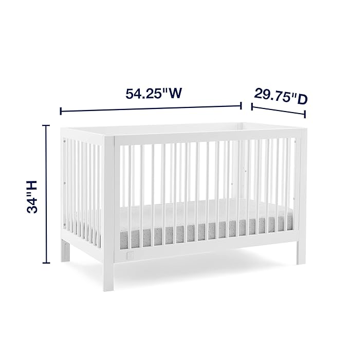 Delta Children babyGap Charlie 6-in-1 Convertible Crib + Brannan Bear Bookcase with Bins + Brannan Bear Wall Shelf with 4 Hooks, Bianca White (Bundle)
