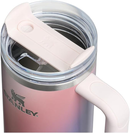 STANLEY Quencher H2.0 Flow State Tumbler, 30 oz, Dawn Spiral | Handle and Straw | 3-Position Lid | Cup Holder Compatible for Travel | Insulated Stainless Steel Cup | BPA-Free