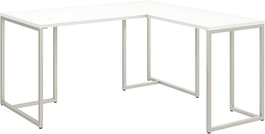 Bush Business Furniture Office by Kathy Ireland Method L Shaped Desk with 30W Return, 60W, White