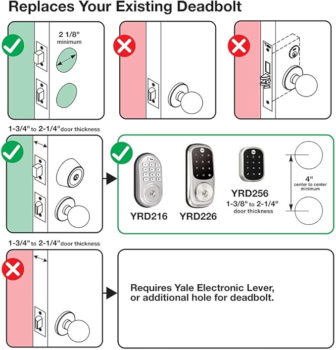Yale Security Assure Lock - Keypad Door Lock in Satin Nickel