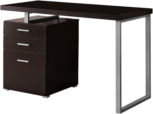 Monarch Specialties Hollow-Core Left or Right Facing Desk, 48-Inch Length, Cappuccino