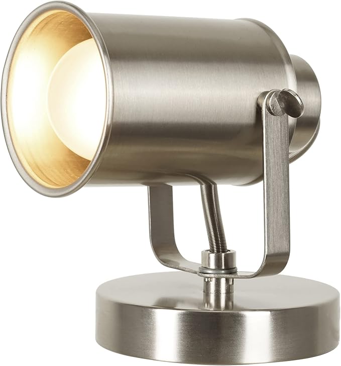 Catalina Lighting 18775-016 Modern Multipurpose Spotlight Desk or Wall Mount Accent Lamp, LED Bulb Included, 6", Brushed Nickel