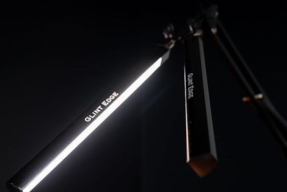 Desk Lamps for Home Office - Double Head LED Desk Lamp with Clamp, 24W, 3 Color Modes, Adjustable Arm, Eye-Caring Light for Study, Drafting, and Crafting, Black