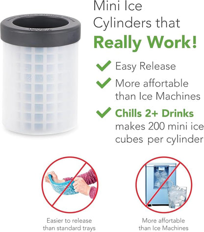 Tovolo Mini Ice Squeeze & Release Cylinder, 2-Pack, Mini-Ice Cube Makers