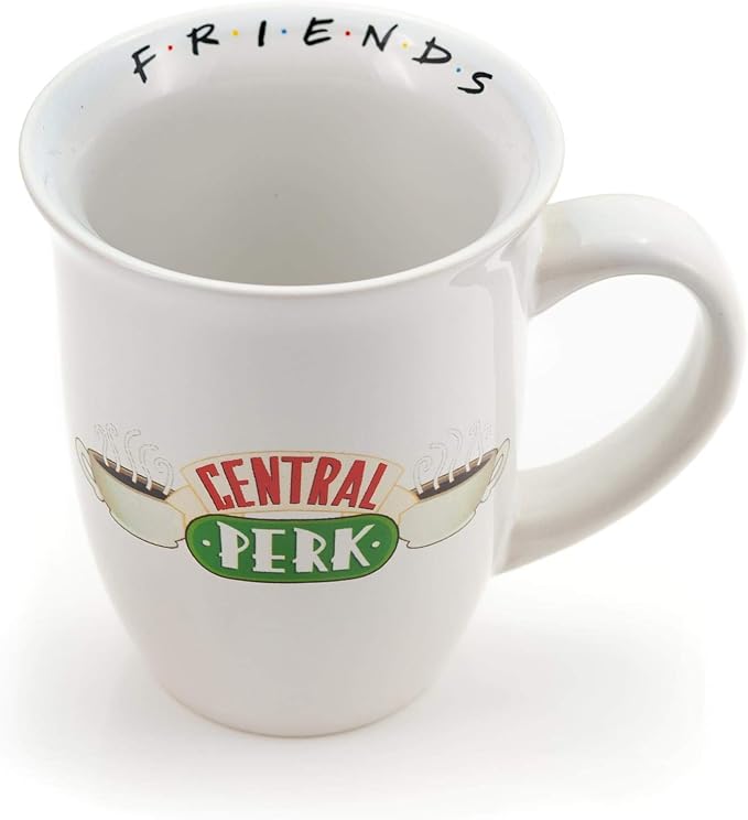 Silver Buffalo Friends Central Perk Logo Wide Rim Ceramic Mug, 16 Ounces