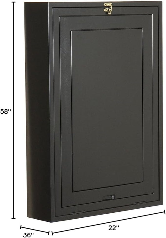 SEI Furniture Convertible Desk, 32.00 in. H x 22.00 in. W x 6.00 in. D, Black