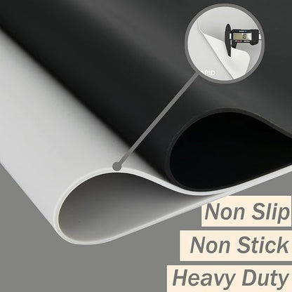 Extra Large Silicone Mat Kitchen Counter Heat Resistant Table Mat 36" x 24" | Place Mats, Countertop Protector , Thick Placemats Washable Silicone Mats for Kitchen Counter Dining Table Mat , Grey , Sapid