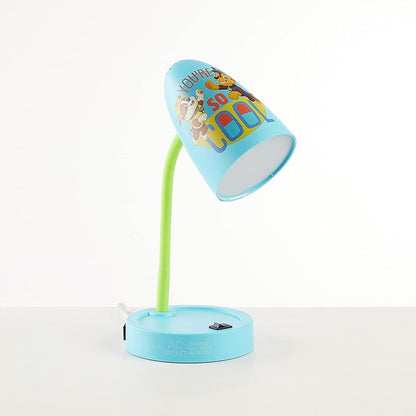 Idea Nuova Paw Patrol Switch Operated LED Task Table and Desk Lamp with Charging Outlet
