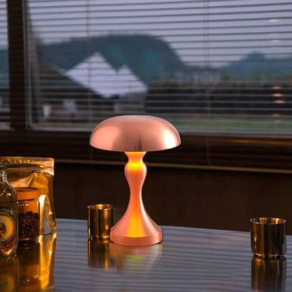 Portable Metal Desk Lamp,3-Color Touch Control, Rechargeable Battery - Ideal Bedside Lamp for Bedroom Nightstand