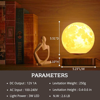 Levitating Moon Lamp, Floating Moon Lamp Magnetic Levitation Moon Light Gifts for girls, boys, Children and teenagers