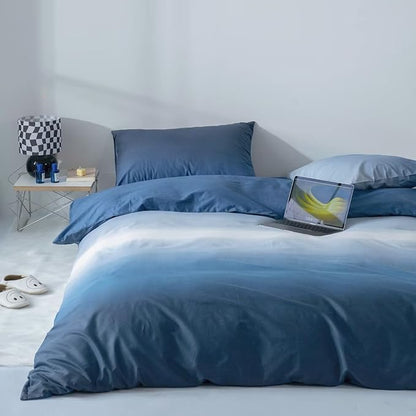 Blue Gradient Comforter Set Twin Blue Bedding Comforter Set Multicolor Light Blue Bedding Set Gradient Blue Blanket Quilts Blue Color Comforter Set for Twin Bed