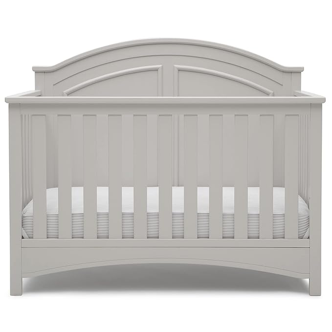 Delta Children Perry 6-in-1 Convertible Crib - Greenguard Gold Certified, Moonstruck Grey