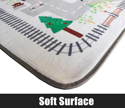 Kids Rug Play Mat, City Life Great for Playing with Cars for Bedroom Playroom,Soft Carpet (2.6'x5')