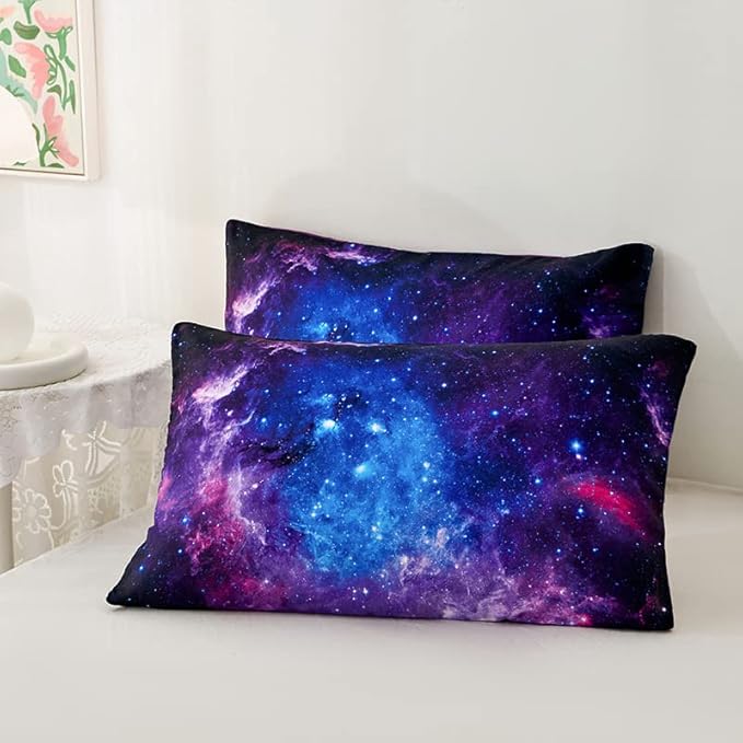 Purple Comforter Set for Girls,Galaxy Comforter Set for Boys Kids,Space Bedding King,Kids Comforter Set for Girls,Galaxy Bedding Set King with Pillowcases