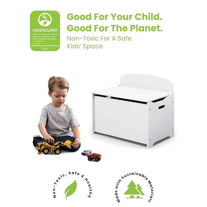 Delta Children MySize Deluxe Toy Box, Bianca White
