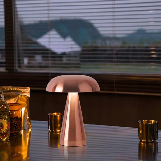 Portable Metal Desk Lamp,3-Color Touch Control, Rechargeable Battery - Ideal Bedside Lamp for Bedroom Nightstand