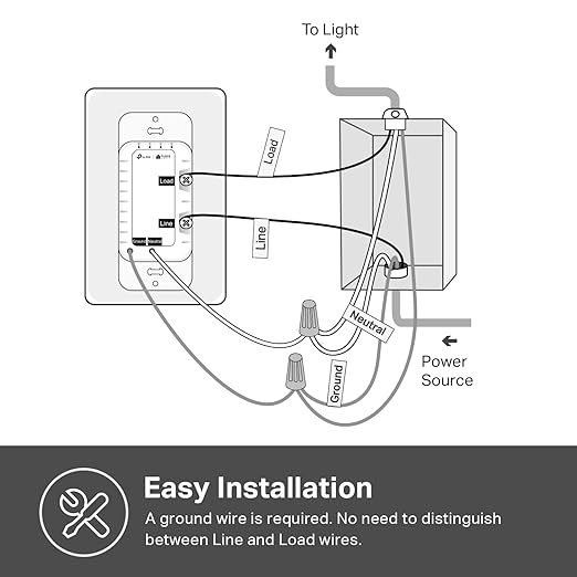 Kasa Smart Light Switch HS200, Single Pole, Needs Neutral Wire, 2.4GHz Wi-Fi Light Switch Works with Alexa and Google Home, UL Certified, No Hub Required , White, HS200