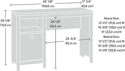 Sauder Dover Edge Home Office Desk, L: 43.15" x W: 17.24" x H: 29.09", Denim Oak Finish