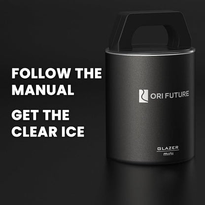 GLAZER mini, Clear Skull Ice Mold for Bourbon