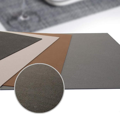 ME.FAN Silicone Placemats [17.7''x12.6''] Heat-Resistant Thicken Non-Slip Tablemats Non-Skid Table Mats Set of 4 (Black)