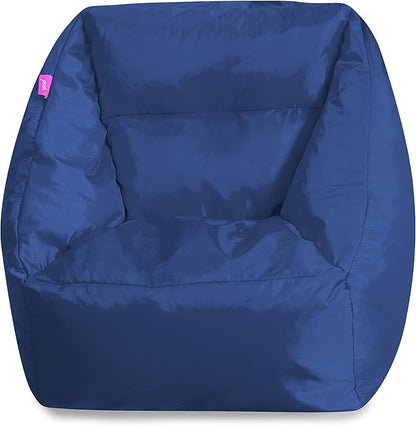 Posh Creations Structured Comfy Seat for Playrooms and Bedrooms, Large Bean Bag Chair, Coronado Chair, Navy