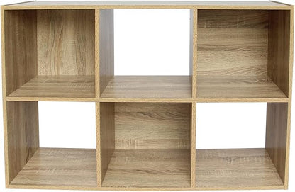 PACHIRA E-Commerce US 6 Cube Storage Organizer Unit Shelf, Closet Cabinet, Bookshelf File Organizer Rack in Living Room, Bedroom, Study,OAK