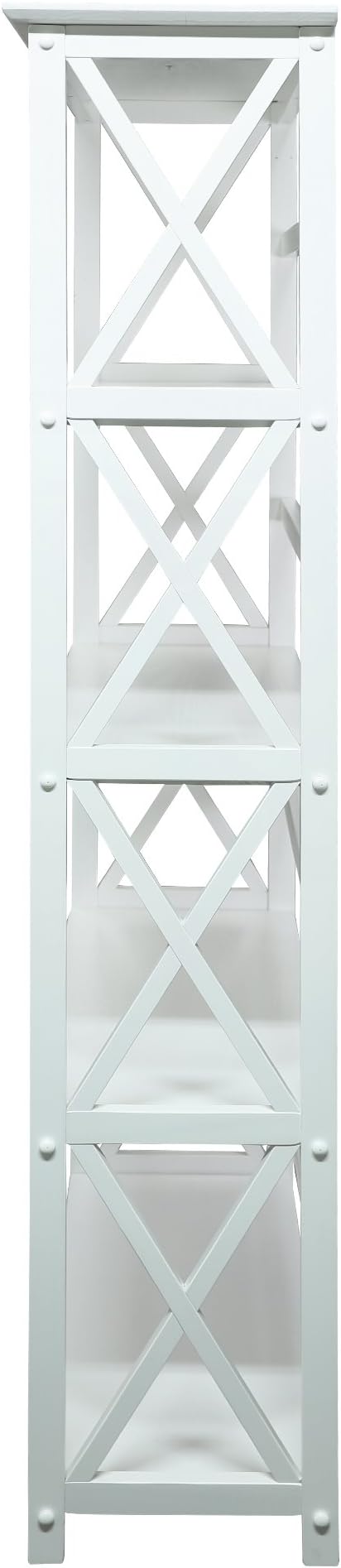 Casual Home Montego Bookcase, 5-Shelf, White,324-51