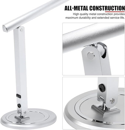 EVTSCAN 10W USB Foldable LED Desk Lamp, with 46 LEDs, 180 Degrees Adjustable Arm, Aluminium Alloy Body, Modern Eye Care LED Table Light for Home Office, for Reading, Studying, Working