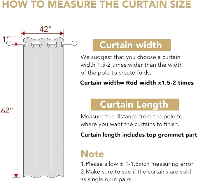 H.VERSAILTEX Blackout Curtains for Bedroom Thermal Insulated Room Darkening Living Room Curtains 63 Inch Long Grommet Privacy Protection Window Curtain Panels/Drapes, 2 Panels, Chocolate Brown