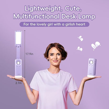 VAVOFO Battery Operated Lamp Rechargeable Lamp Foldable & Portable Light,15 light dimming modes Cordless Lamp,cute desk lamp,6000mAh Battery Lights,LED Battery Lights,Modern office desk lamp