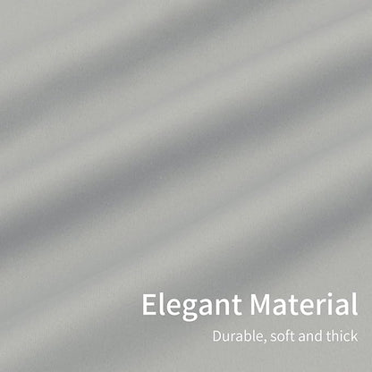 Easy-Going Blackout Curtains for Bedroom, Solid Thermal Insulated Grommet and Noise Reduction Window Drapes, Room Darkening Curtains for Living Room, 2 Panels(46x63 in, Greyish White)