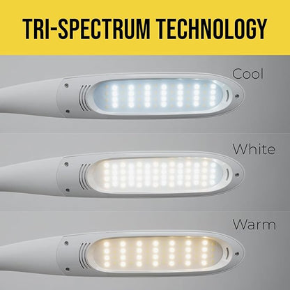 Stella Two Premium 11W LED Desk Task Lamp, Dimmable, Custom Color Temperature, Adjustable, and Remote Controlled Modern Desk Lamp for Living Room, Bedroom, and Office Lighting