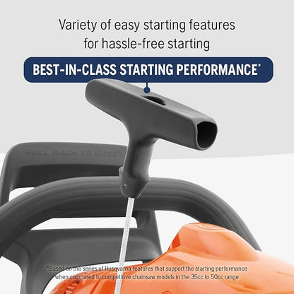Husqvarna 435 Gas Chainsaw, 40-cc 2.2-HP, 2-Cycle X-Torq Engine, 16 Inch Chainsaw with Smart Start, For Wood Cutting and Tree Trimming, 970612116