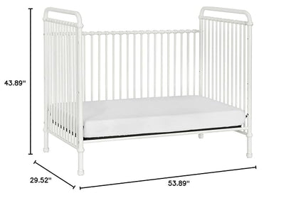 Namesake Abigail 3-in-1 Convertible Metal Crib in Vintage Iron, Greenguard Gold Certified