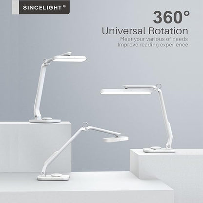 SINCELIGHT Horus H1 LED Desk Lamp, Color Changeable, Dimmable, Dual Control Mode, Remote Table/Reading/Book Light, Eye-Friendly GR0 Level with no Harmful Bluelight