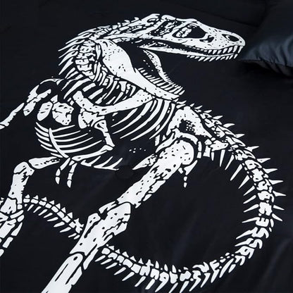 ADASMILE A & S Dinosaur Comforter Set Twin Size for Boys Kids 6 Piece Dinosaur Bedding Twin Bed in A Bag Comforter Set with Sheets Dinosaur Bed Set Bone Dinosaur Sheets Bone Dinosaur Comforter Sets