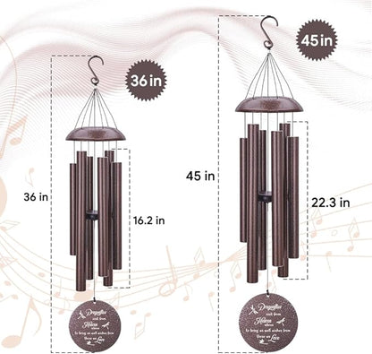 Memorial Wind Chimes Sympathy Gifts, Customized Dragonfly Wind Chime, 36-inch Commemorative Wind Chimes to Commemorate The Loss of Loved Ones, Condolence Gifts