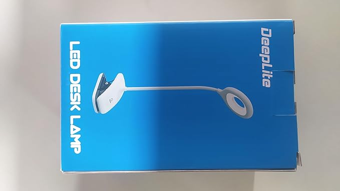 DEEPLITE LED Desk Lamp Clip on Lamp Battery Powered Clip on Light Book Light for Bed, Eye-Caring Flexible Arm Memory Touch 3 Color Modes & Stepless Brightness Portable Reading Light for Study Work.