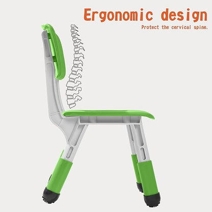 Kids' Desk Chairs Adjustable Height is Suitable for Children's Chairs Used in Families, Schools and Day-Care Between 2-10 Years Old The Max Bearing Capacity is 220LB(7PCS-Beige)