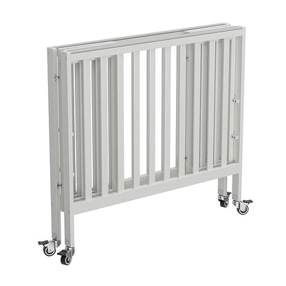 Baby Mini Crib - Modern Design Portable Crib, Sleek Folding Mini Baby Crib with Three Mattress Positions, Folds Flat for Easy Storage White