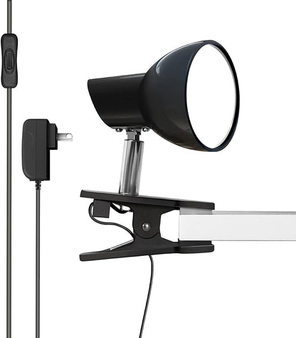 Clamp Light, Super Bright Clip Lamp for Book Reading in Bed Headboard Light, Easy to Attach Illumination Powerful Small Compact Clamp Lamp Black