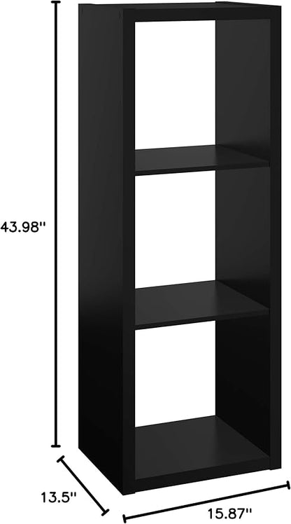 ClosetMaid 4548 Decorative Open Back 3-Cube Storage Organizer, Black
