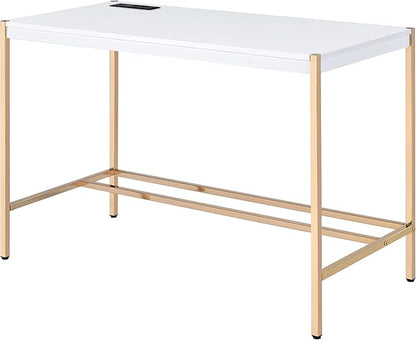 NicBex Laik-DW-00067-DX Desks, 42" W x 20" D x 30" H, White
