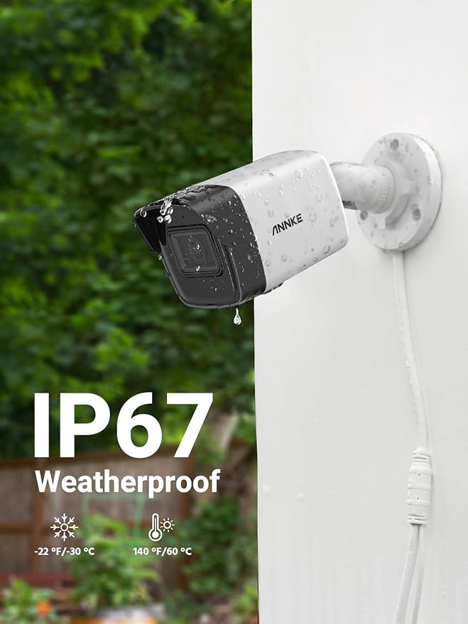 ANNKE C500-5MP Outdoor PoE Security IP Camera with Mic/Audio, 2.8mm Lens (116° FOV), 100 ft Night Vision, IP67 Waterproof, Smart Motion Alerts, RTSP, Surveillance Bullet Cam with SD Card Slot