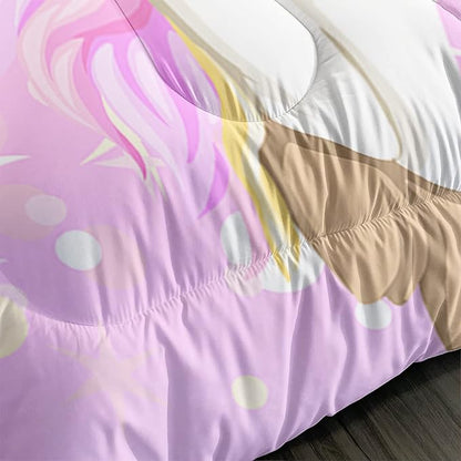 CVHOUSE Rainbow Unicorn Bedding Full Size,Rainbow Unicorn Bedding Set for Girls Kids Teens,Rainbow Unicorn Comforter Set Unicorn Duvet Set Unicorn Quilt Set Girls Room Decor 3 Pieces