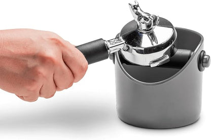 Dreamfarm Grindenstèin Sturdy, Compact, Modern Space-Saving Espresso Coffee Grind Knock Box - Silver