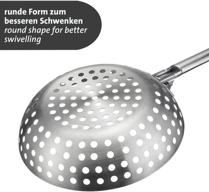 Westmark Grill Wok – Ideal for preparing Large Quantities of Delicious Grilled Vegetables, Durable, Dishwasher Safe – Stainless Steel