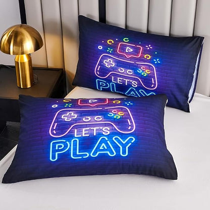 Teen Boy Comforter Set Queen,Kids Comforter Set for Boys,Gamer Bedding Sets for Boys,Boys Queen Bedding Set,Gaming Comforter Sets Including 1 Gaming Comforter&2 Pillowcases